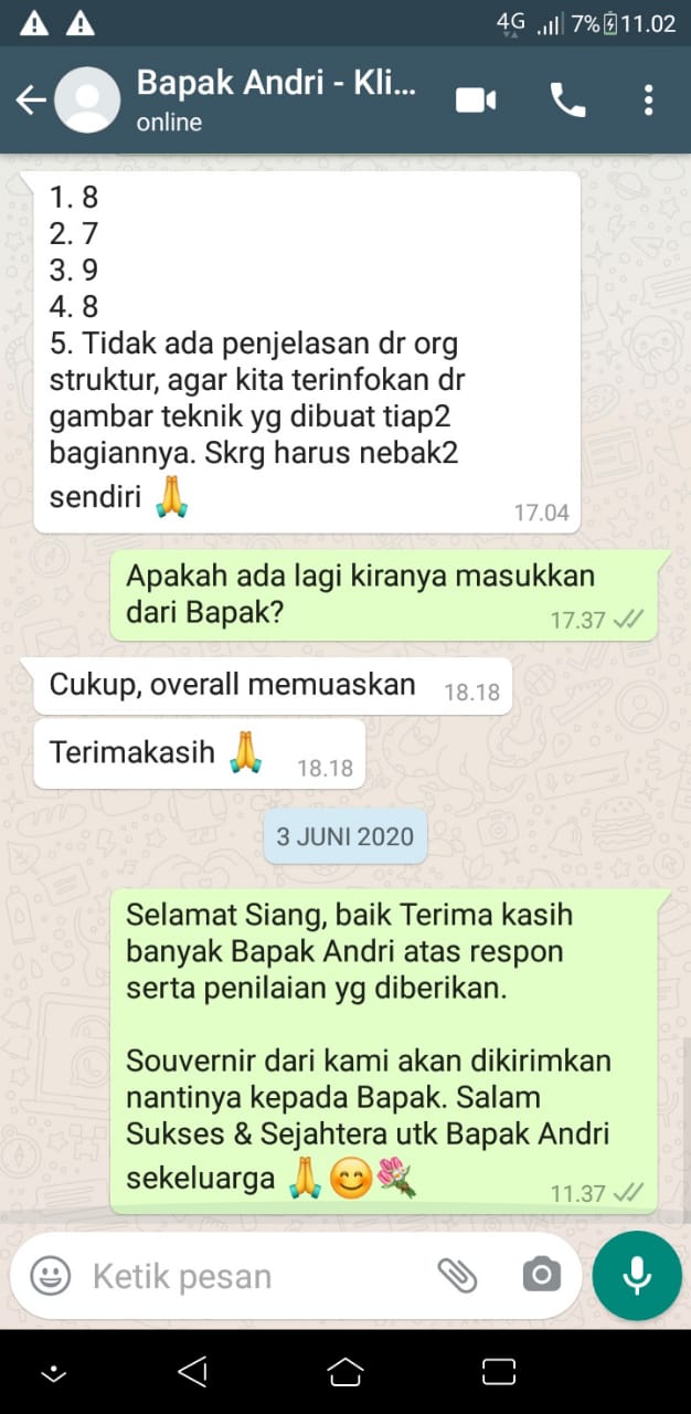 Testimonial Desain Rumah Modern 2 Lantai Bapak Andri di  Jakarta Timur