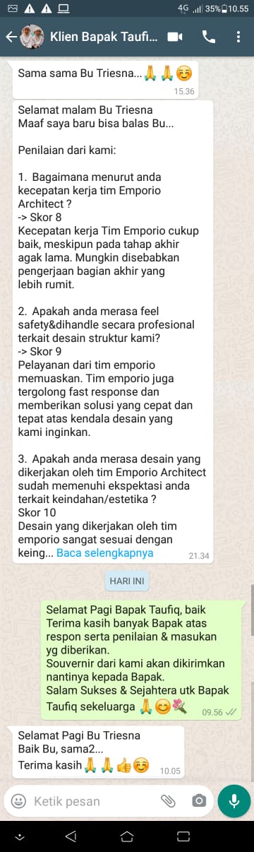 Testimonial Desain Rumah Villa Bali 1 Lantai Bapak Taufik Hidayat