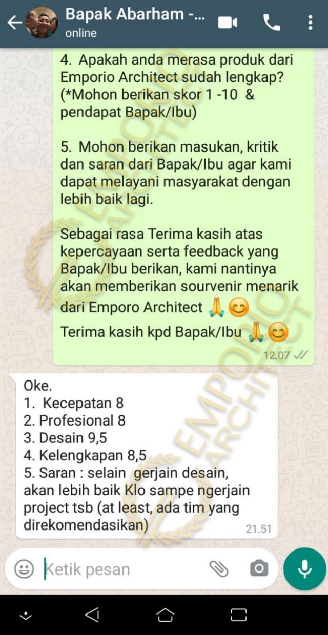 Testimonial Desain Rumah Modern Industrial 2 Lantai Bapak Abarham