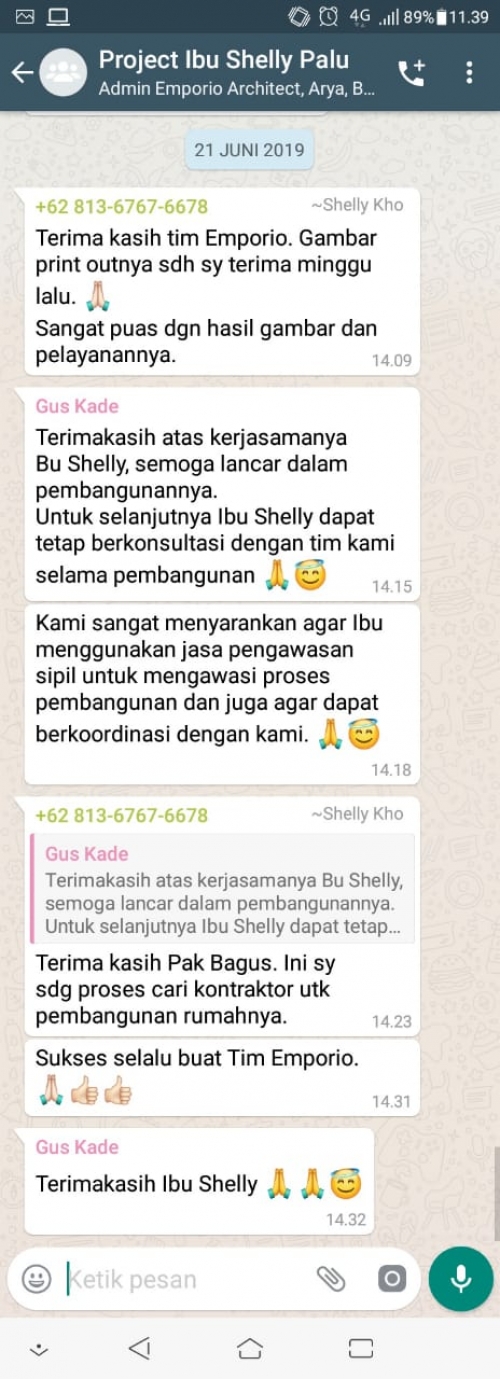 Testimonial Desain Rumah Villa Bali 1 Lantai Ibu Shelly