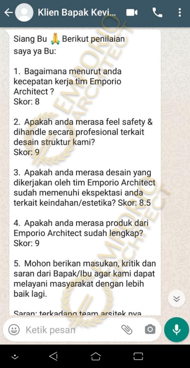 Testimonial Desain Rumah Modern 2 Lantai Bapak Kevin di  Tangerang, Banten