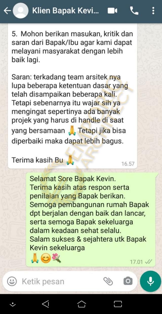 Testimonial Desain Rumah Modern 2 Lantai Bapak Kevin