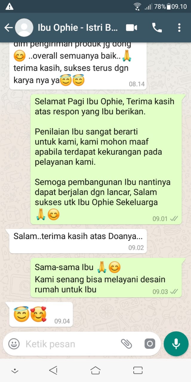 Testimonial Desain Rumah Etnik 3 Lantai Bapak Pong Gaby