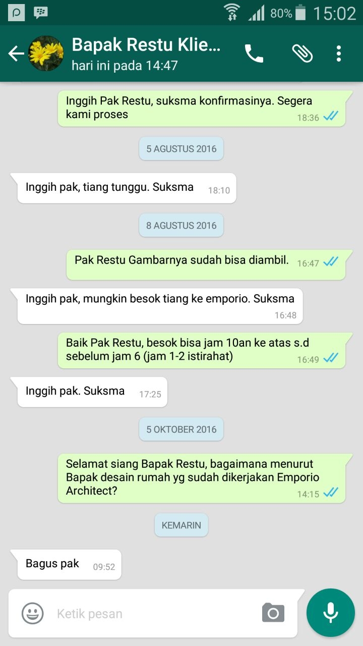 Testimonial Desain Rumah Villa Bali 2 Lantai Bapak Restu di  Denpasar