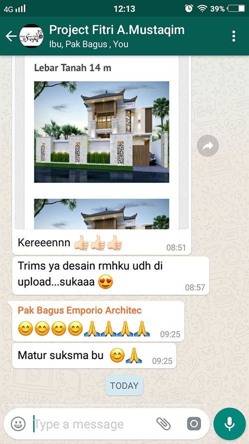 Testimonial Desain Rumah Villa Bali 2 Lantai Ibu Fitri