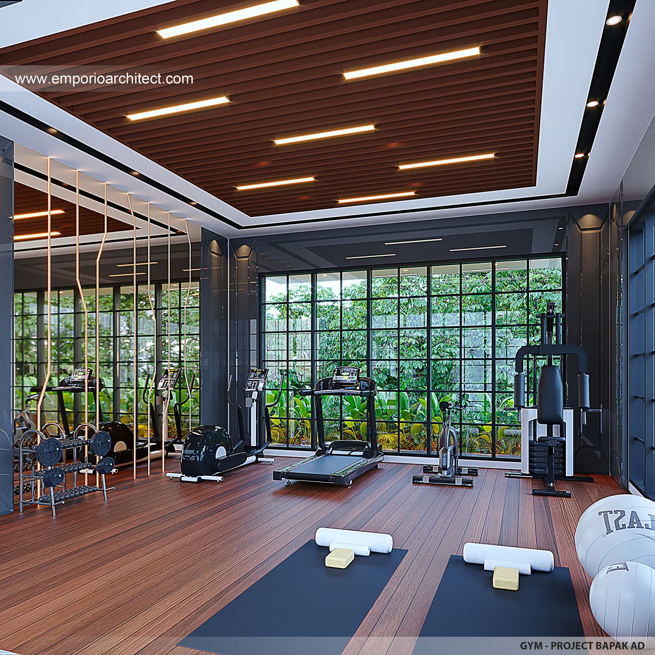 Desain Ruang Gym Grand Marina Club House Klasik Lantai Bapak Ad Di Makassar Desainruanggym