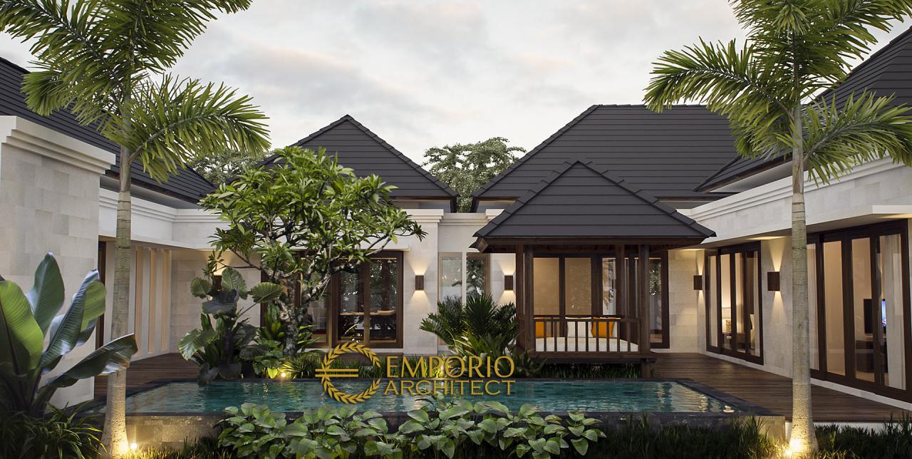 Desain Tampak Belakang Rumah Villa Bali 1 Lantai Bapak Adit Brata Di ...