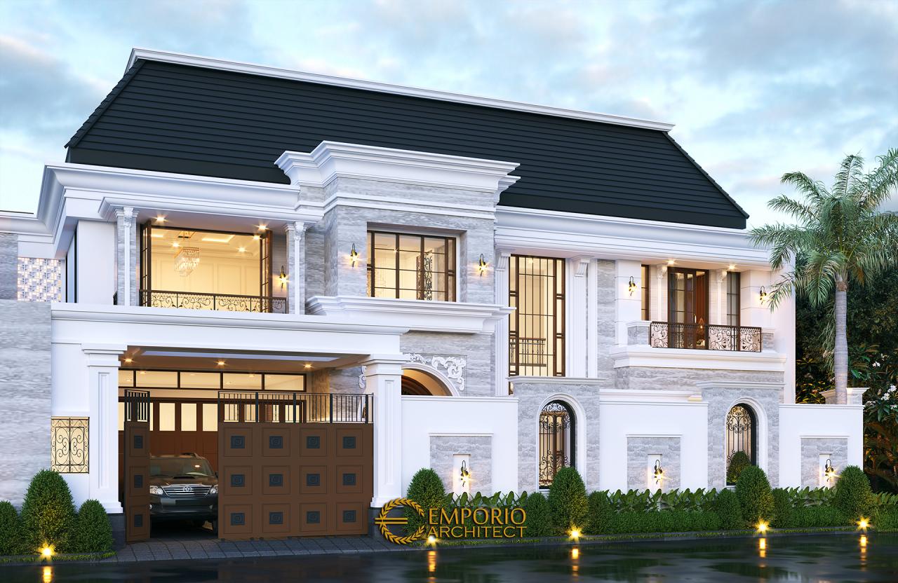 Desain Tampak Belakang Rumah Classic 3 Lantai Ibu Chr