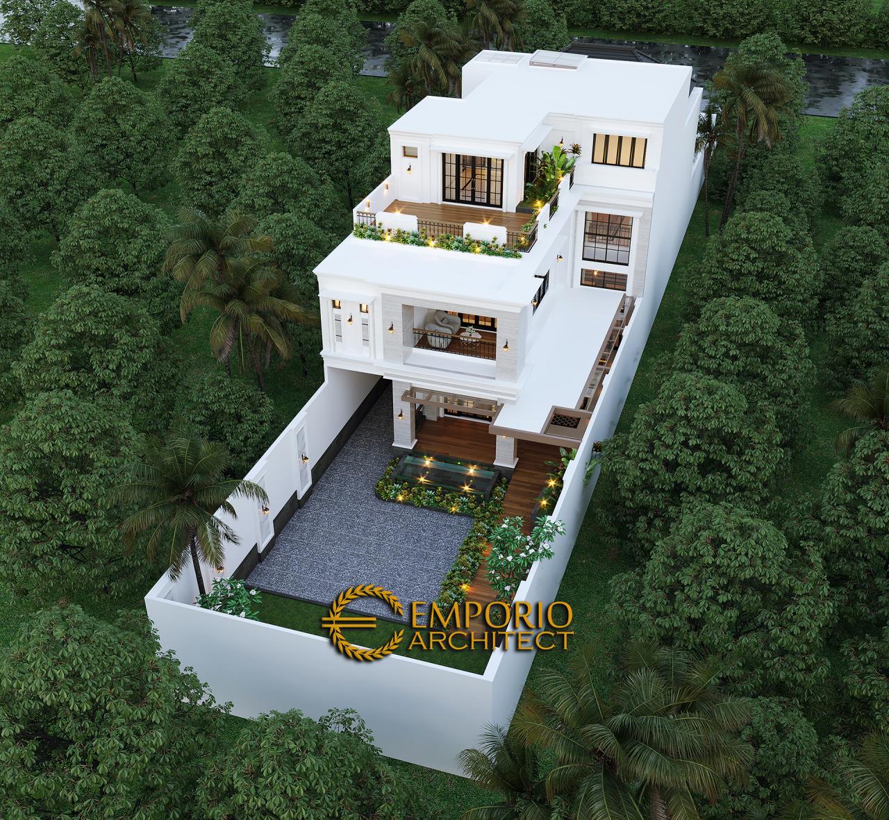 Desain Master Plan Tampak Belakang Rumah Classic Lantai Bapak Billy