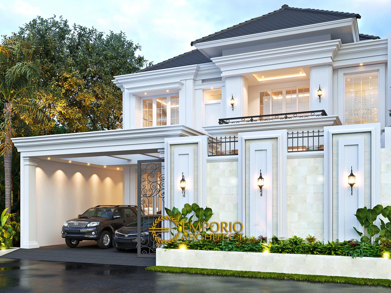 Desain Tampak Depan Dengan Pagar Rumah Klasik Modern 2 Lantai Bapak ...