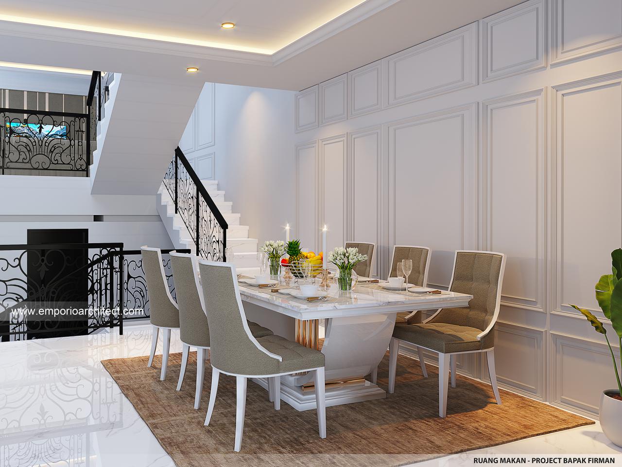 Desain Ruang Makan Rumah Mediteran 2 5 Lantai Bapak FRM Di Jakarta 27801