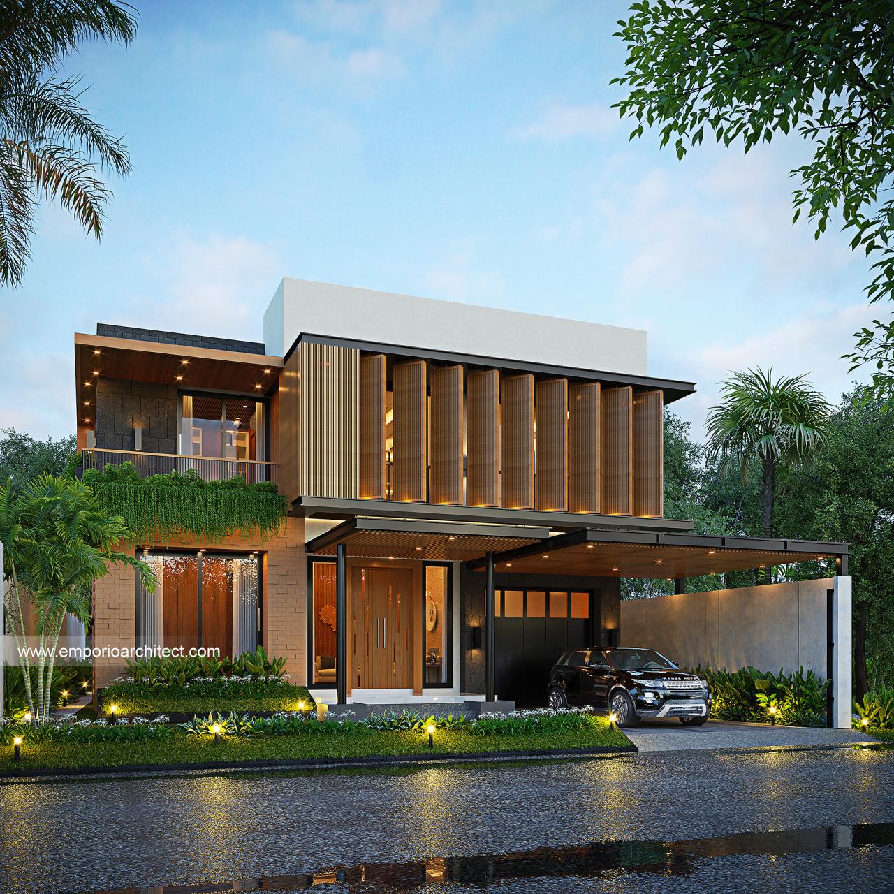 Gambar Desain Rumah Modern 2 Lantai Bapak TFQ 1660 di  Surabaya