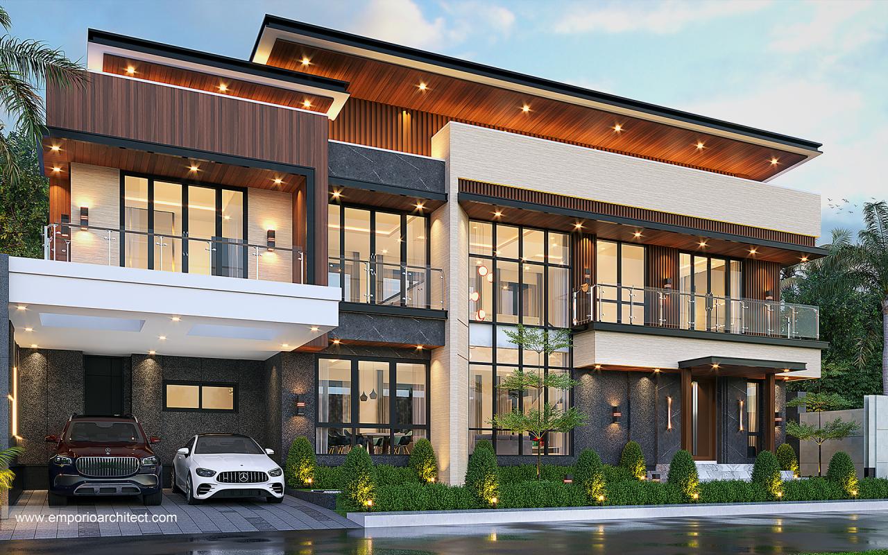 Desain Rumah Modern 2 Lantai Bapak HND di Surabaya