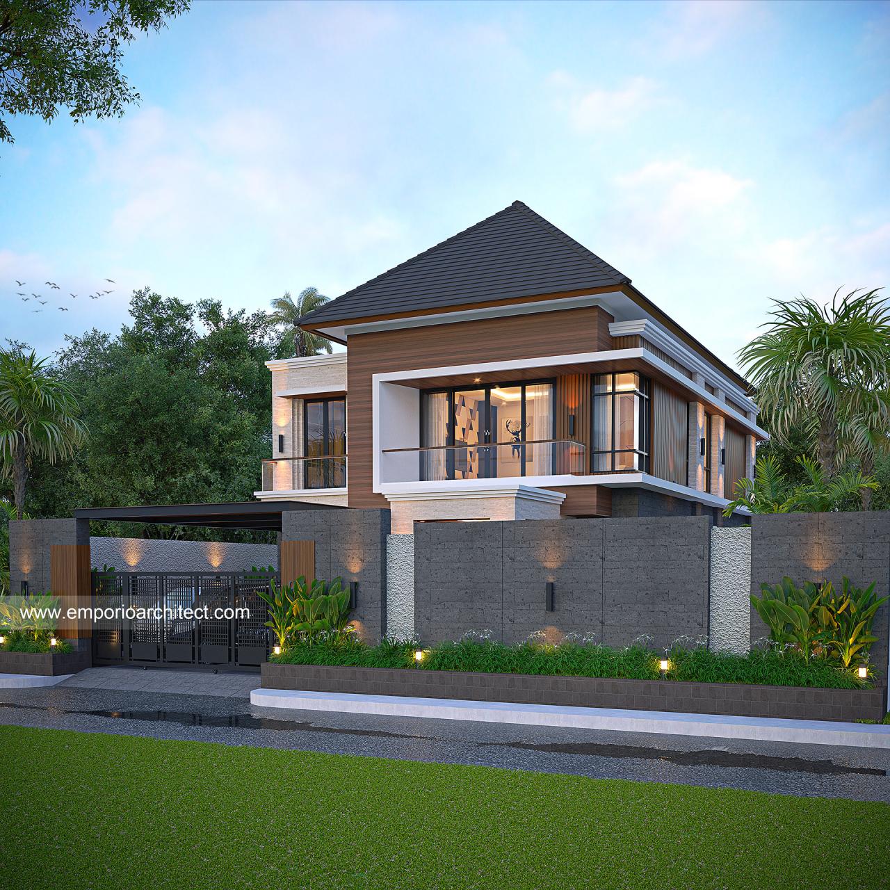 Desain Tampak Depan Dengan Pagar Rumah Modern Lantai Bapak Sfl Di