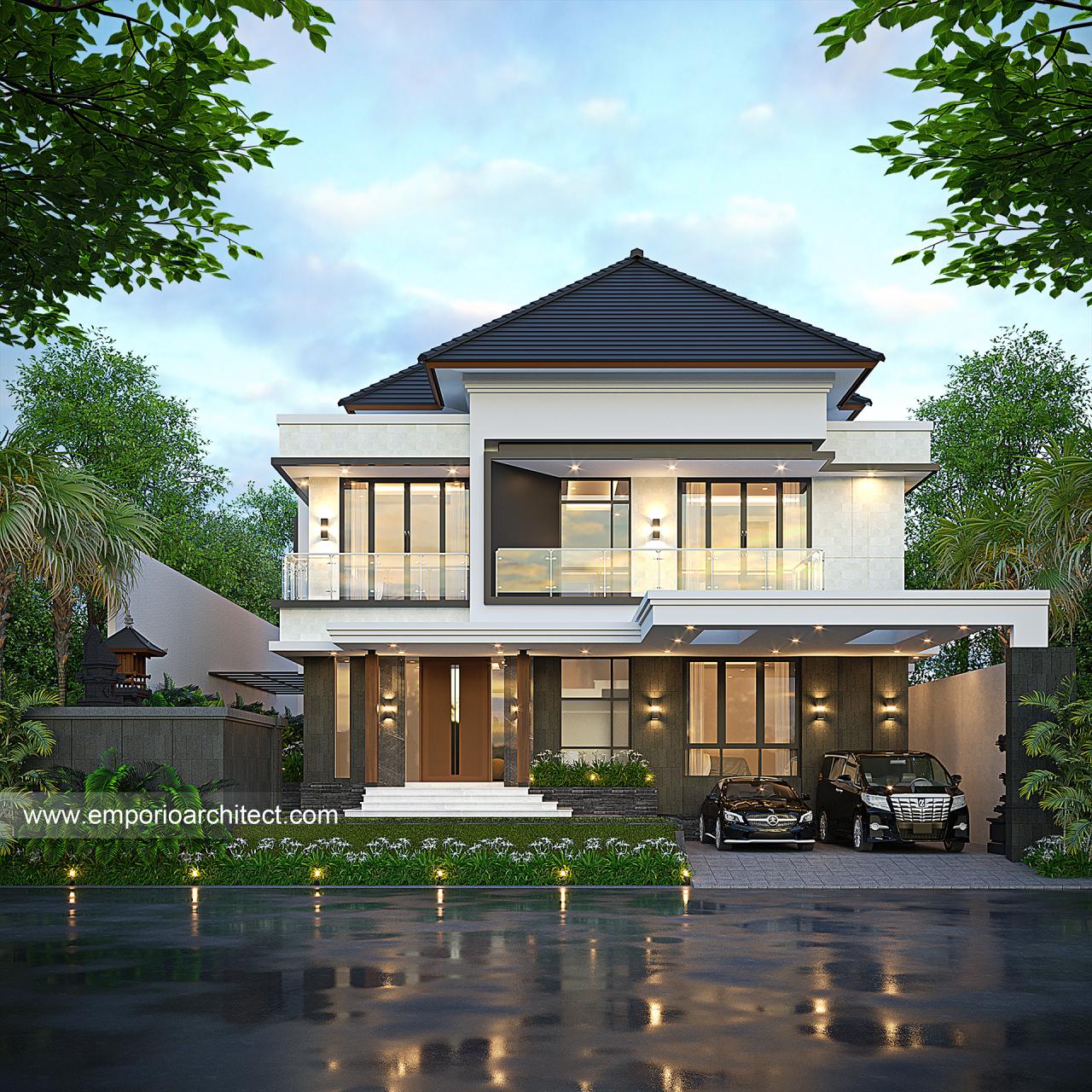 Gambar Desain Rumah Modern 2 Lantai Ibu A di  Denpasar, Bali