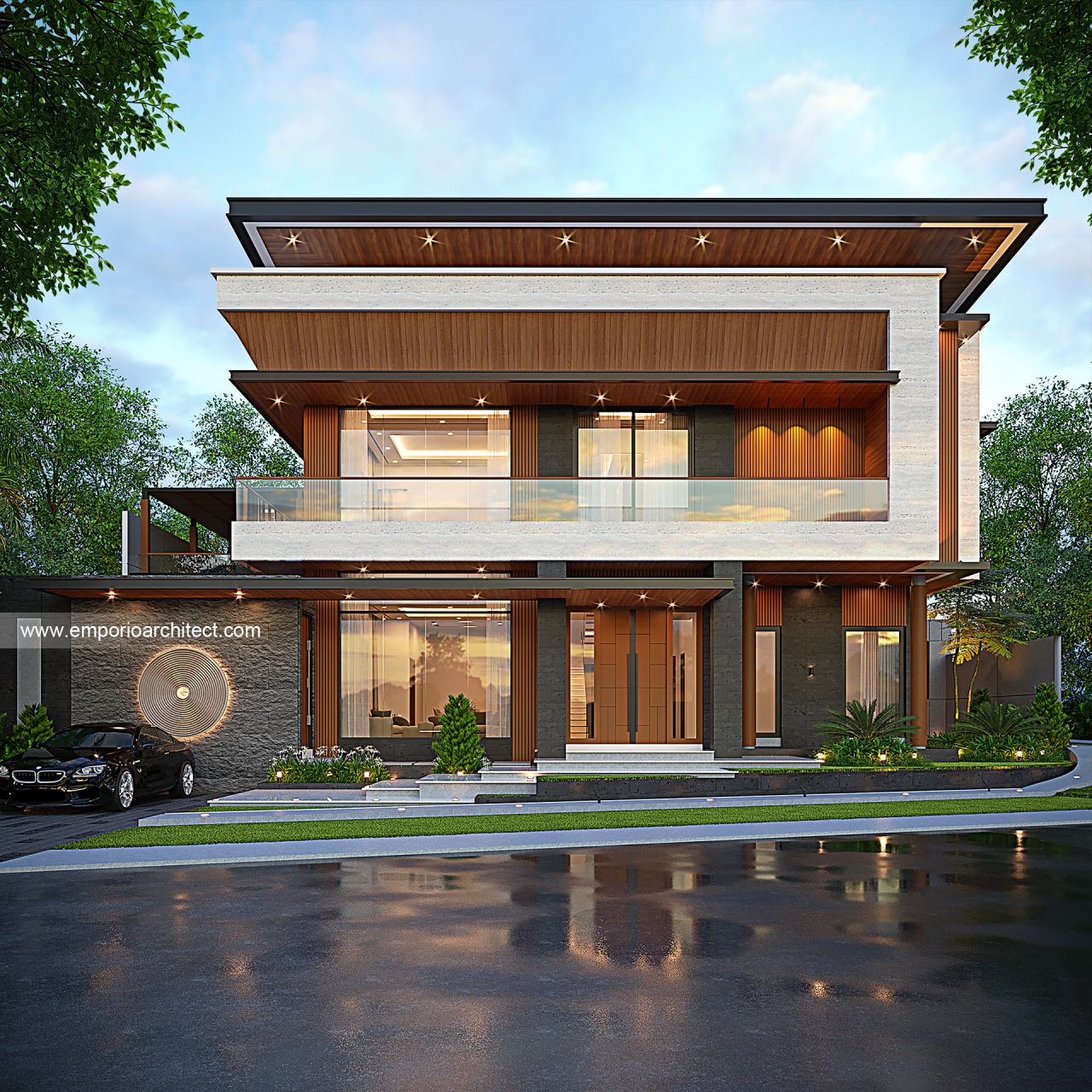 Gambar Desain Rumah Modern 2 Lantai Bapak IRF di  Bogor