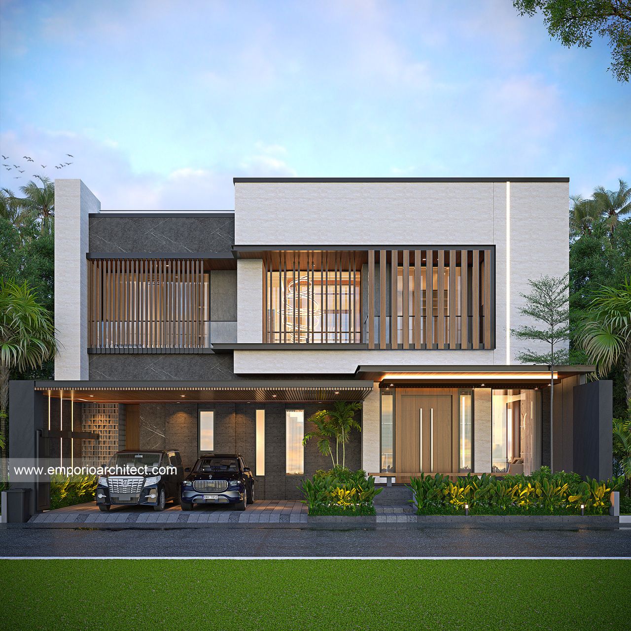 Gambar Desain Rumah Modern 2 Lantai Bapak EFD 1766 di  Gading Serpong, Tangerang