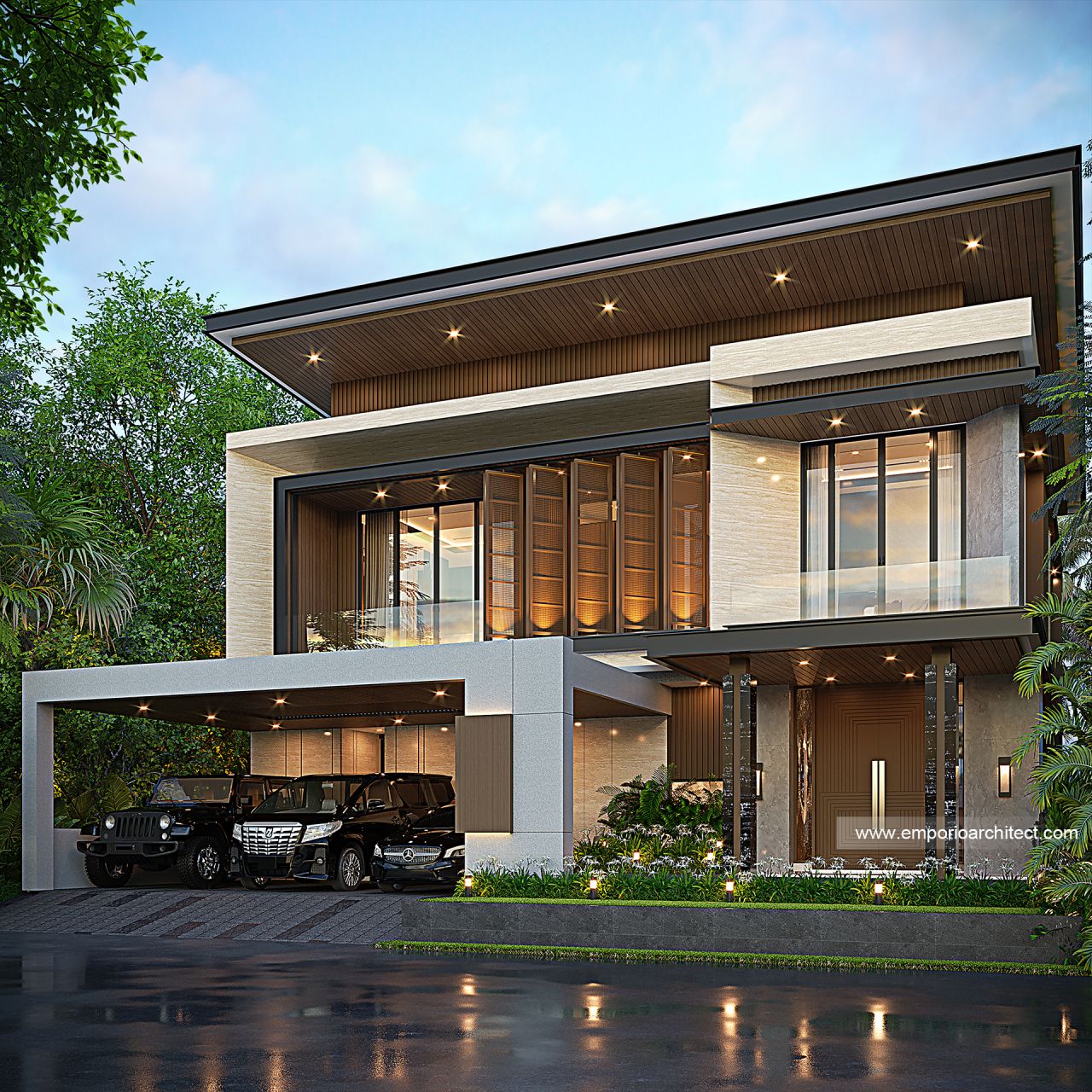 Gambar Desain Rumah Modern 2 Lantai Bapak EBD 2105 di  Cikarang, Bekasi