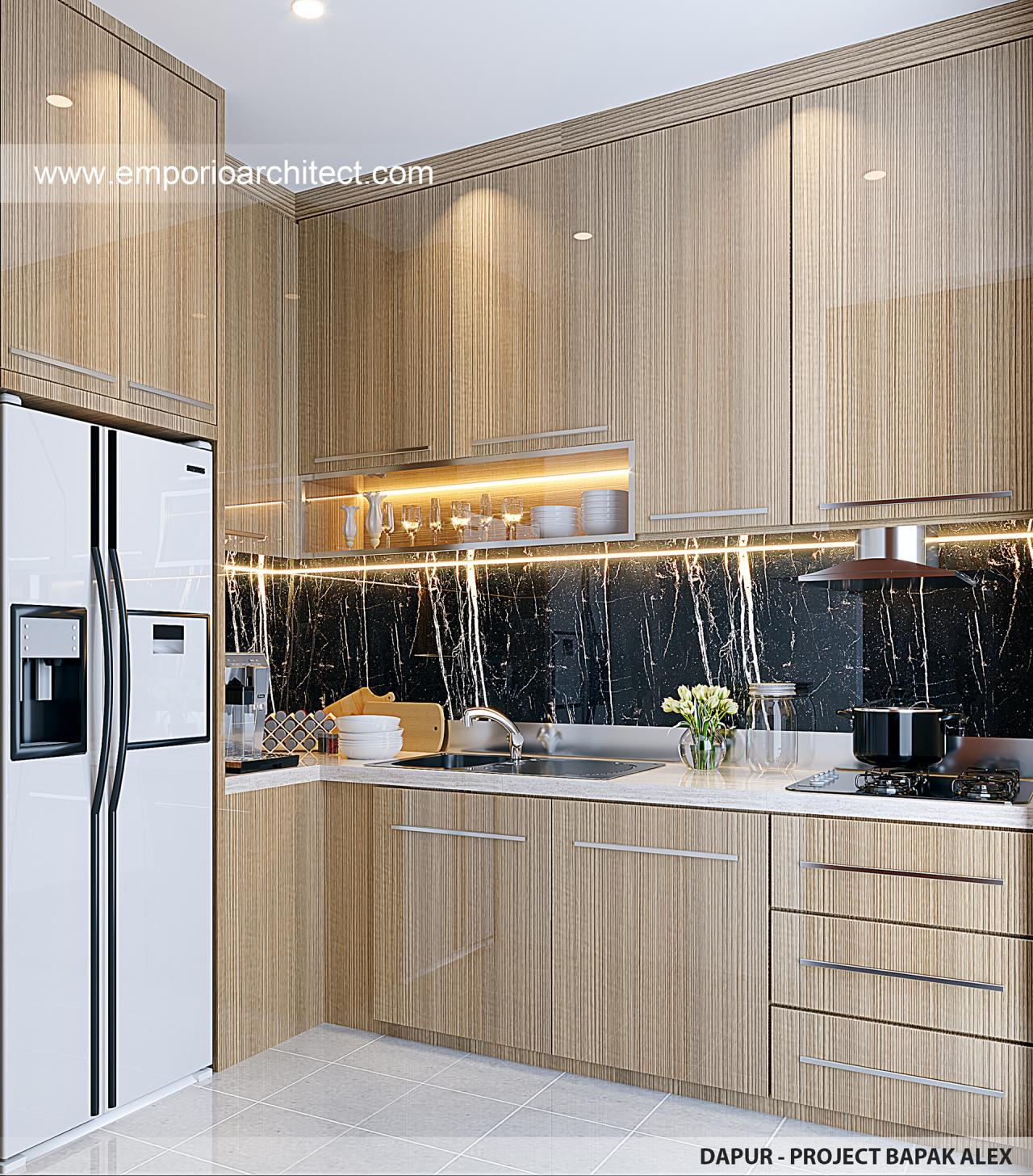 Desain Dapur Rumah Modern Lantai Bapak Alx Di Bandung Desain