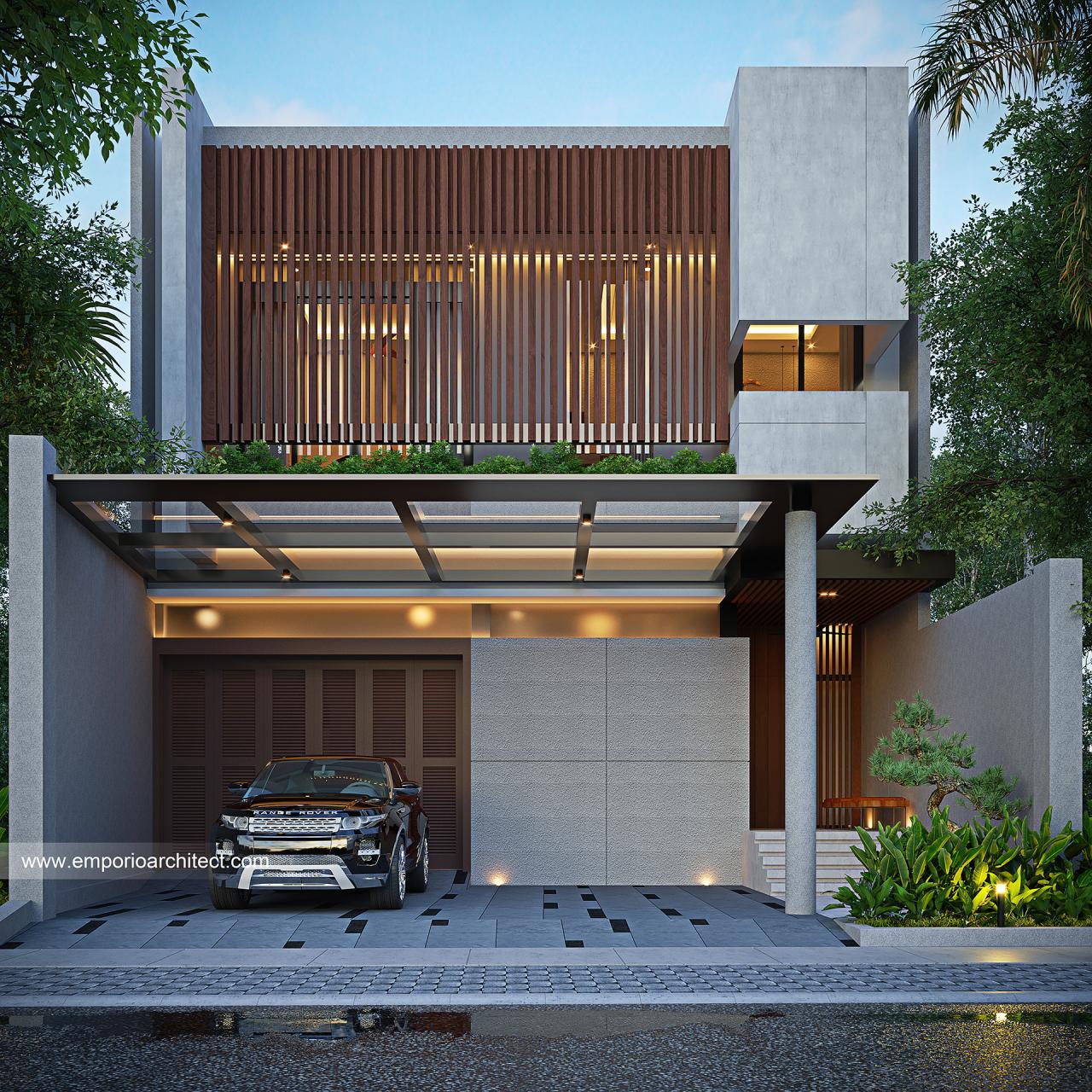 Gambar Desain Rumah Modern 2 Lantai Bapak ERC 1577 di  Jawa Barat