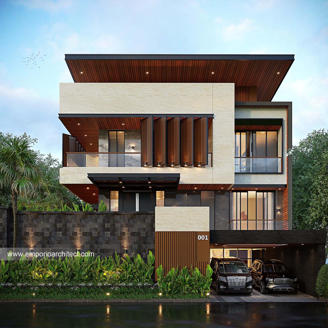 Gambar Desain Rumah Modern 2.5 Lantai Ibu FNA 1561 di  Bali