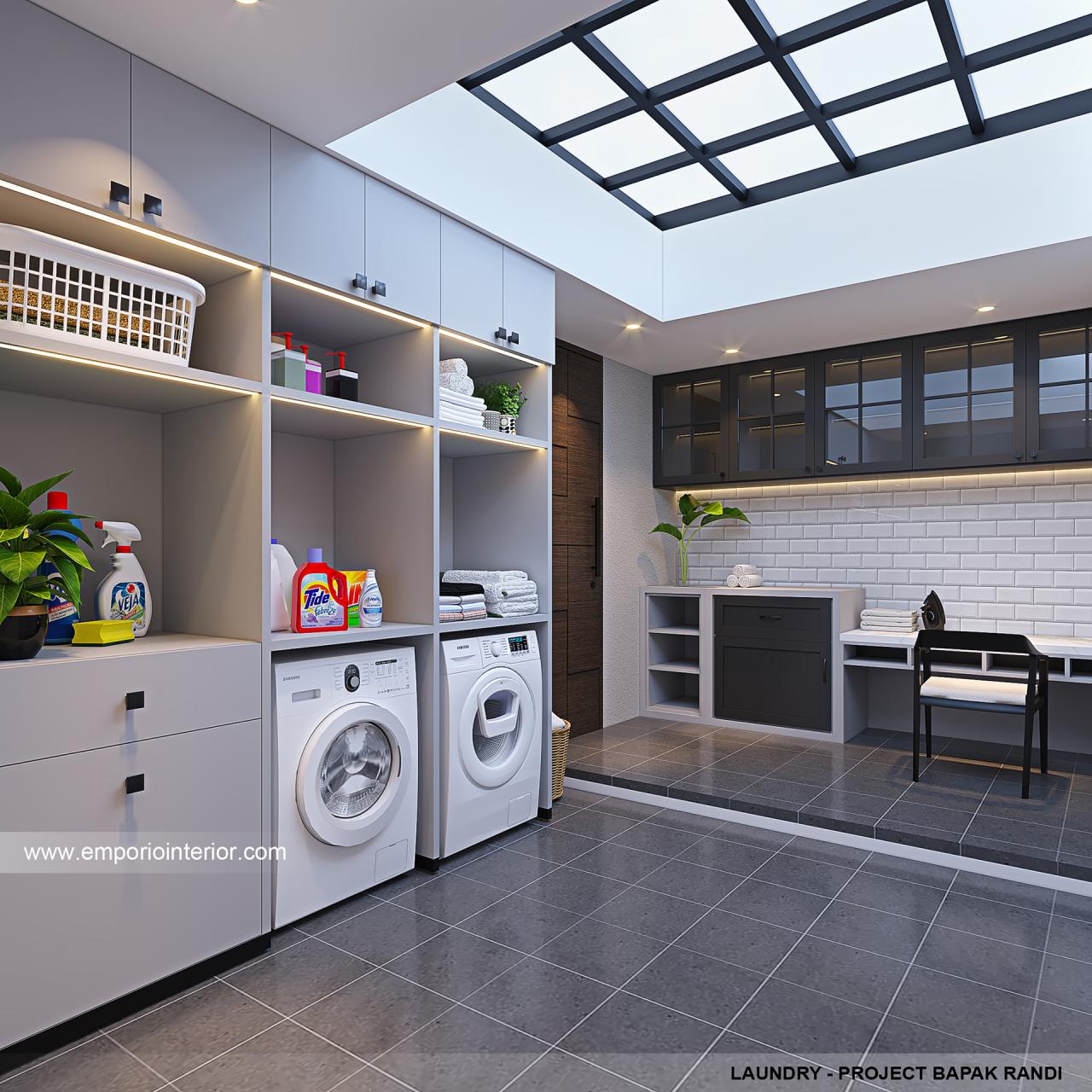 Desain Laundry Rumah Modern 2.5 Lantai Bapak RDI di Bandung 33295