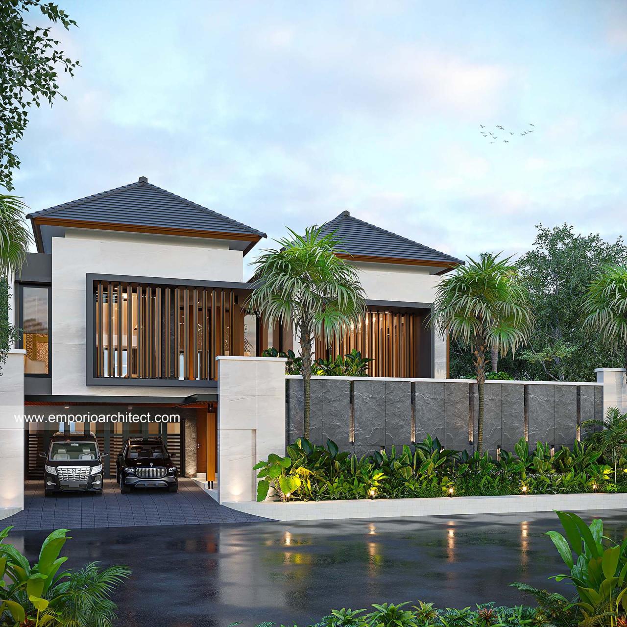 Desain Tampak Depan 3 Rumah Modern 2.5 Lantai Bapak ADR di Jakarta