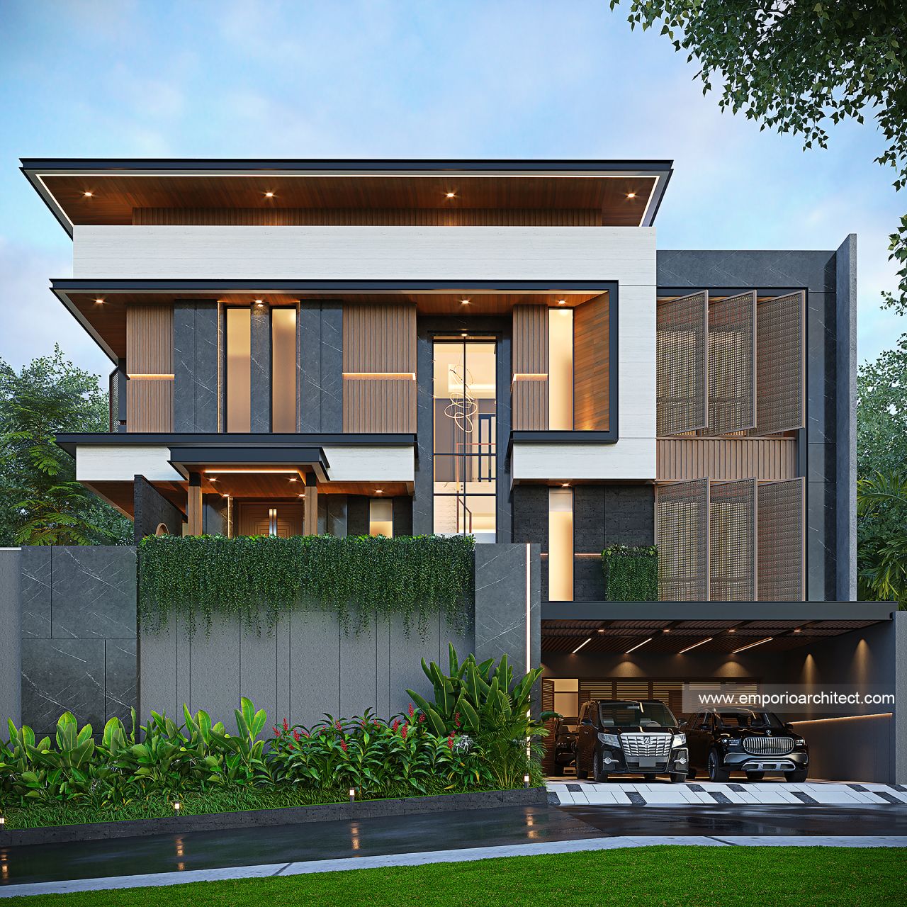 Gambar Desain Rumah Modern 3 Lantai Bapak IW 2020 di  Cipete, Jakarta Selatan