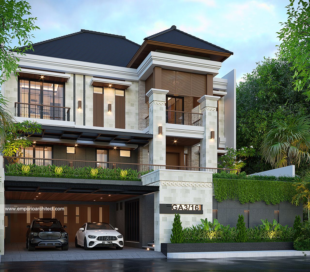 Mr. WFD 1939 Villa Bali House 3 Floors Design - Surabaya