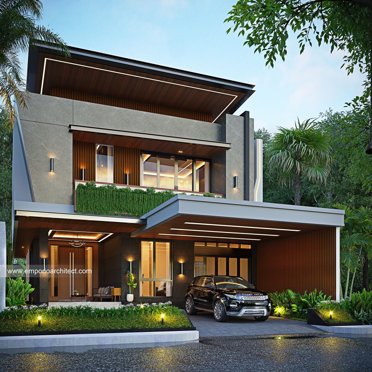 Gambar Desain Rumah Modern 3 Lantai Bapak CTP 1696 di  Surabaya