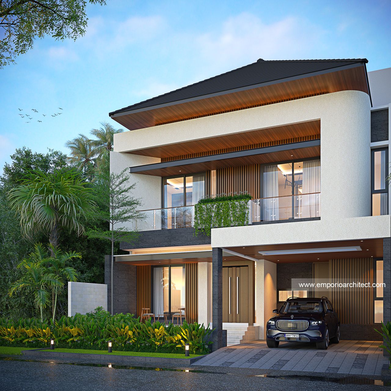 Gambar Desain Rumah Modern 3 Lantai Ibu SC 1795 di  Depok