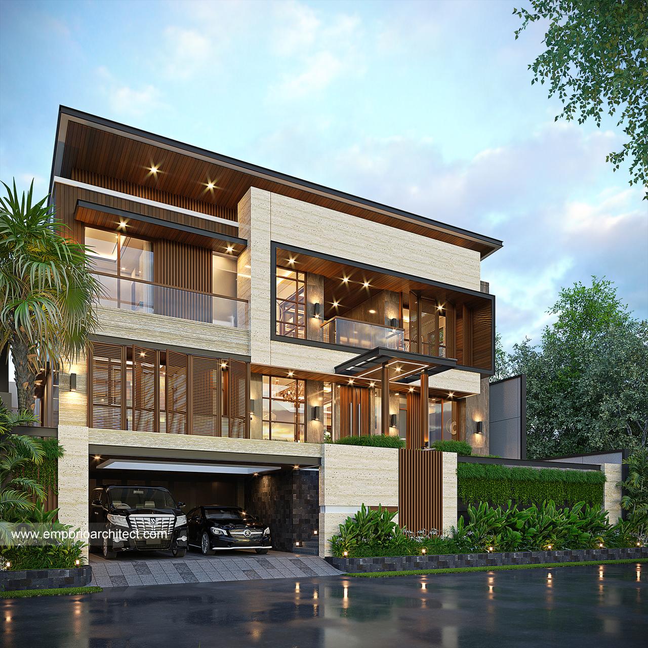 Gambar Desain Rumah Modern 3 Lantai Ibu VBB 1532 di  Bandung