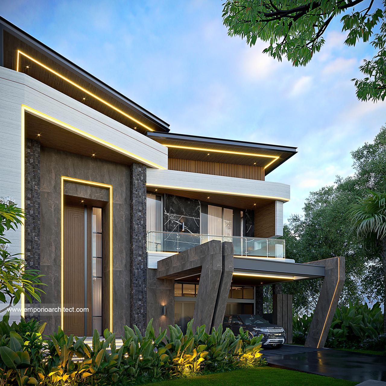 Gambar Desain Rumah Modern 3 Lantai Bapak MBR 1742 di  Sentul, Bogor