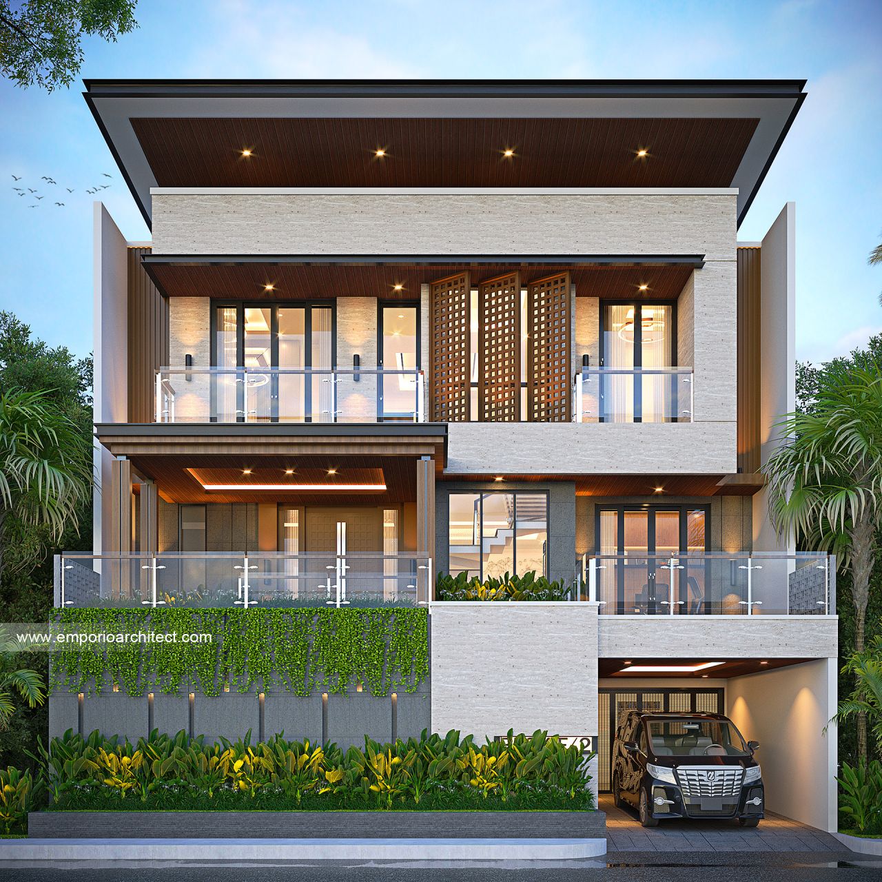 Gambar Desain Rumah Modern 3 Lantai Ibu ITN 1776 di  Bandung