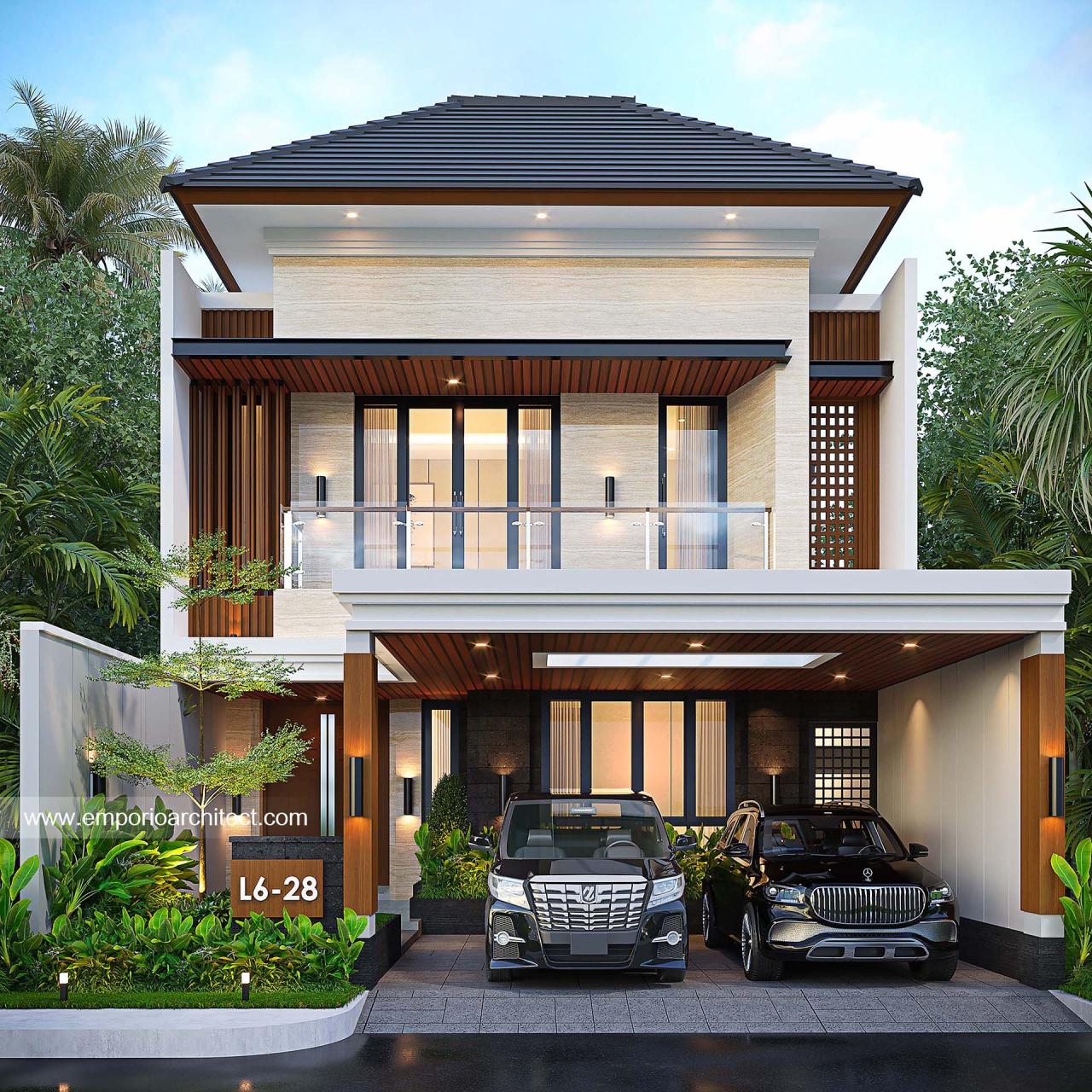 Gambar Desain Rumah Modern 3 Lantai Bapak WRD 1687 di  Balikpapan