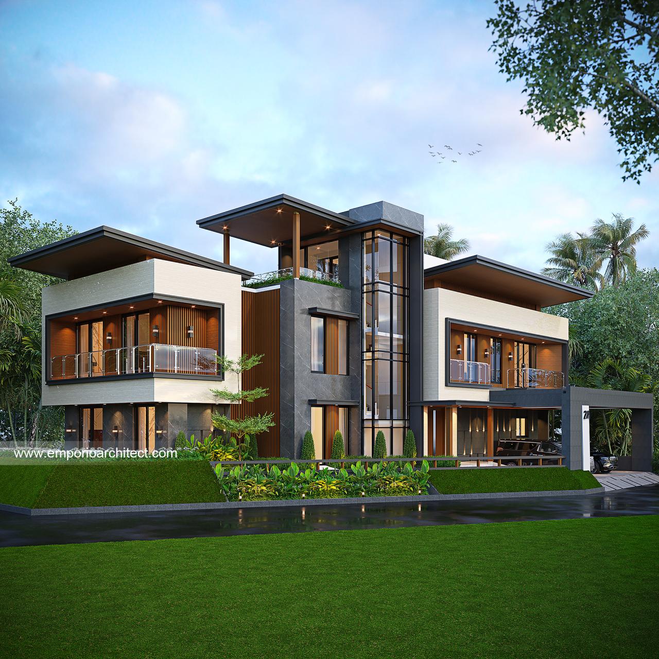 Gambar Desain Rumah Modern 3 Lantai Bapak HMN 1605 di  Samarinda