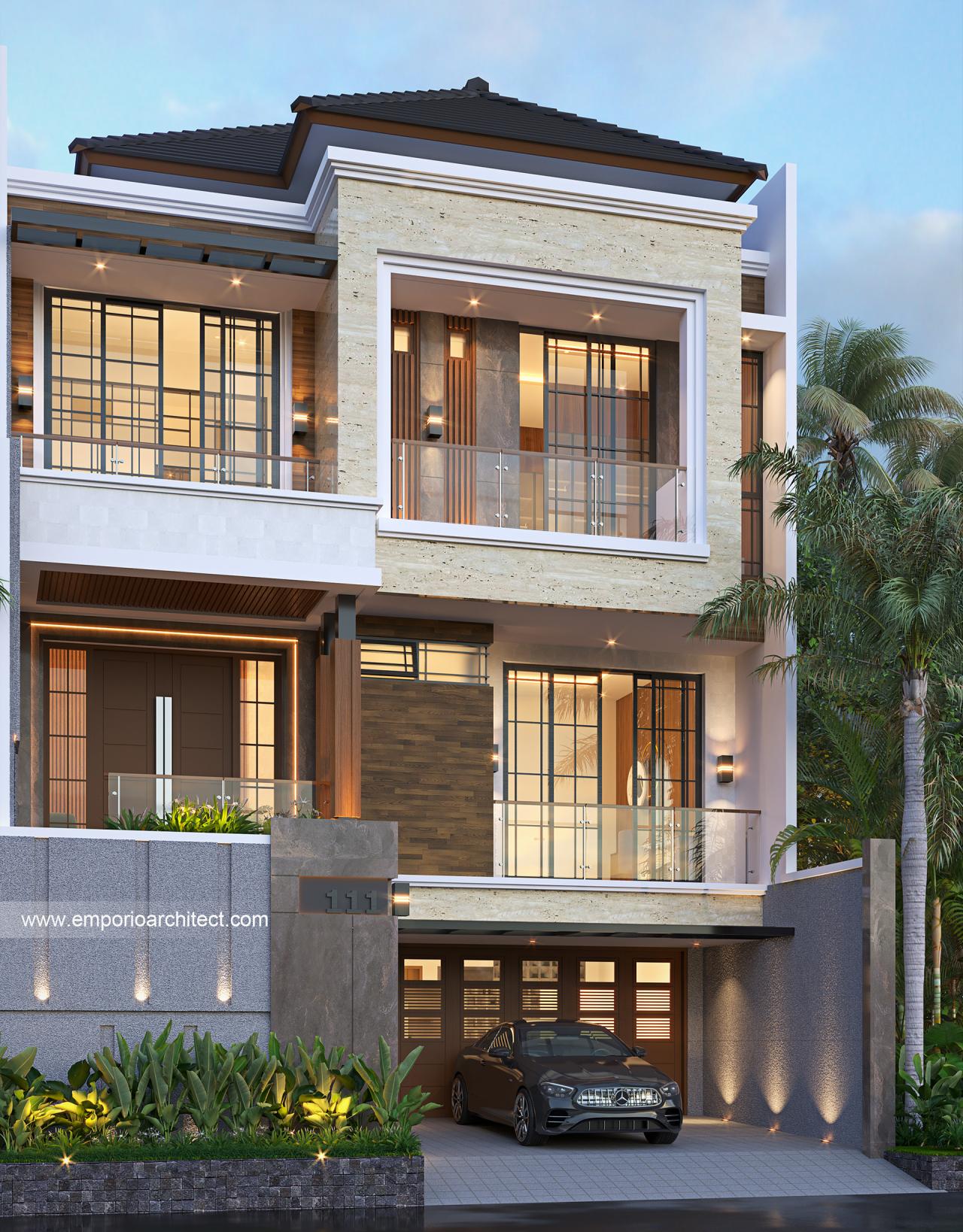 Mrs. MLS 1463 Modern House 3 Floors Design - Jakarta