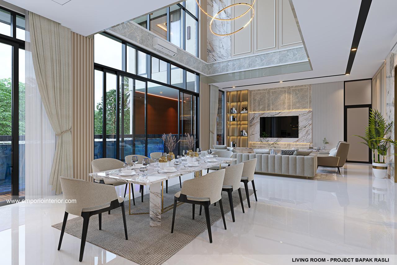 Mr. RSL Modern House 3.5 Floors Design - Jakarta 31759 - Dining Room Design