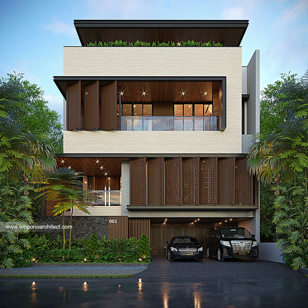 Gambar Desain Rumah Modern 4 Lantai Bapak APG 2136 di  Serpong, Tangerang Selatan