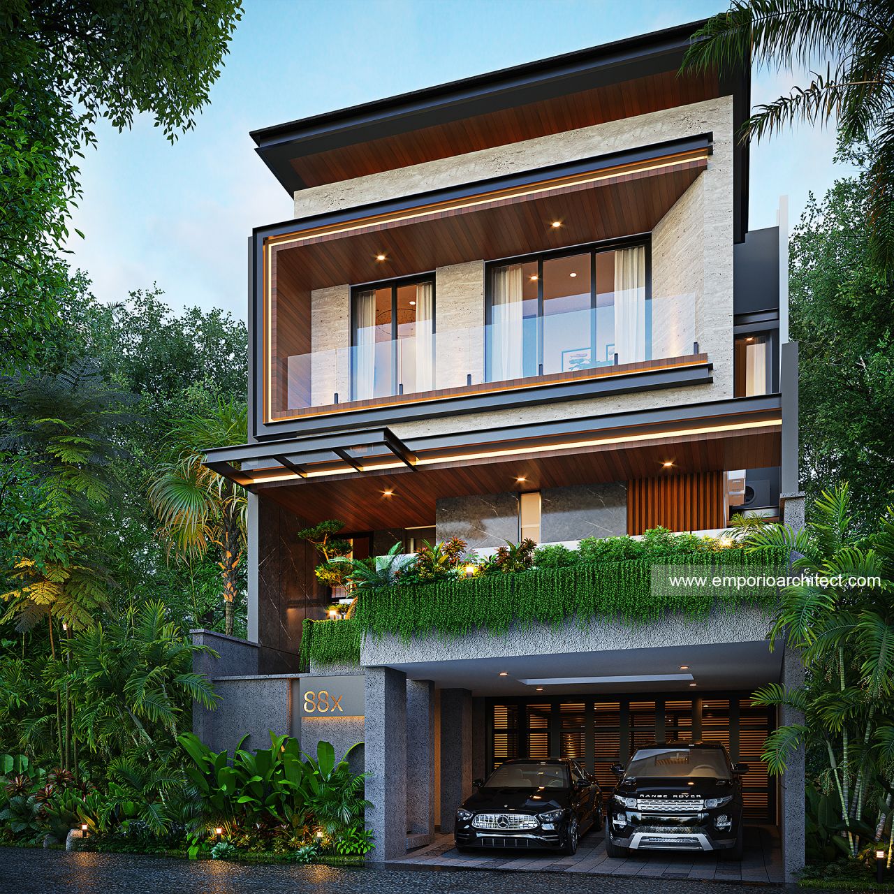 Gambar Desain Rumah Modern 4 Lantai Bapak RKI di  Denpasar, Bali