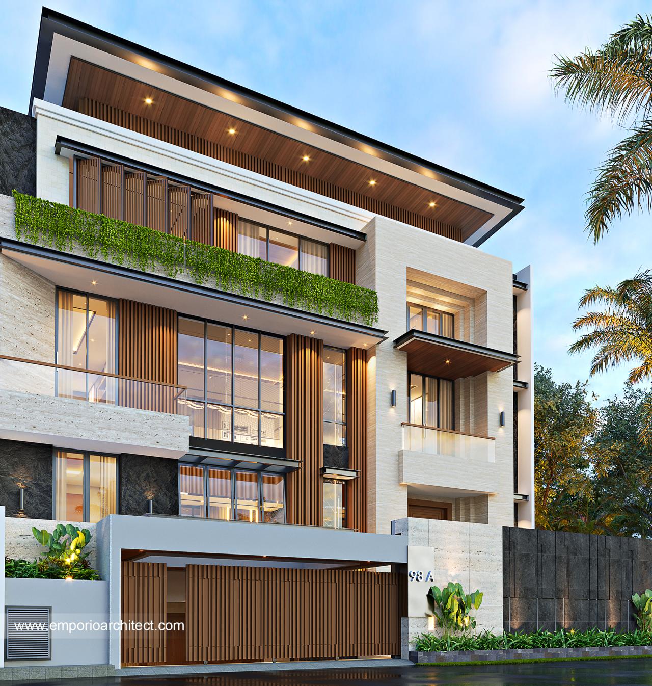 Mrs. Natasha 1418 Modern House 4 Floors Design - Jakarta