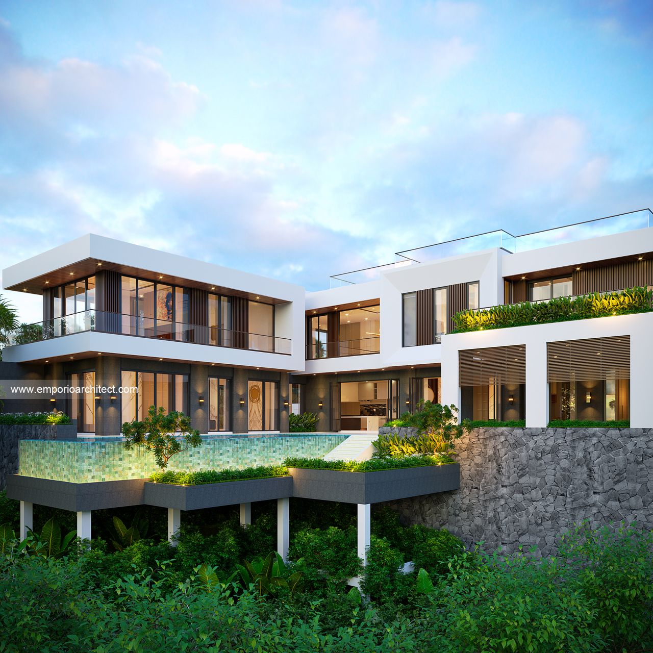 Mr HYN 1784 Modern House 4 Floors Design Batam