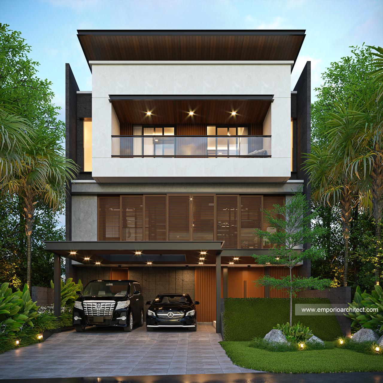 Gambar Desain Rumah Modern Minimalis 3 Lantai Bapak ER 1592 di  Bogor