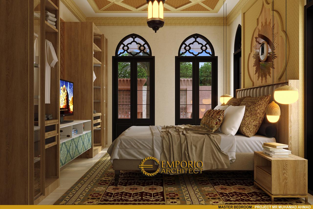 desain interior kamar tidur utama bergaya moroccan