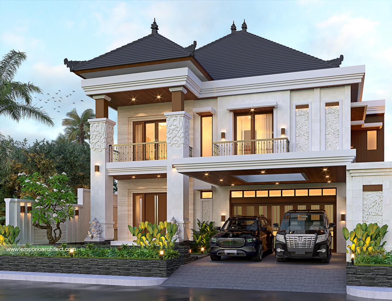 Desain Rumah Villa Bali Lantai Ibu Mieke Badung Bali