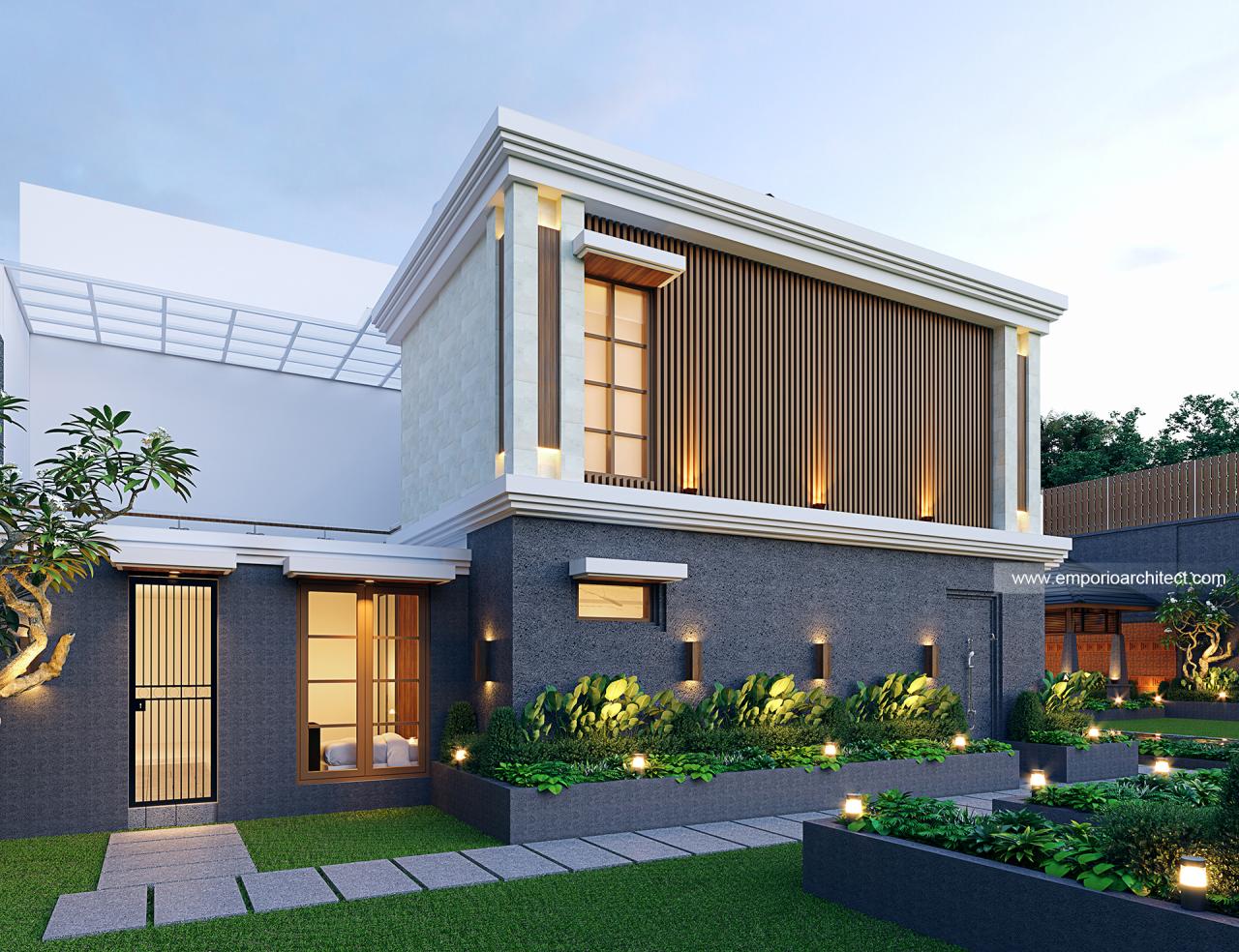 Desain Tampak Belakang Rumah Villa Bali 2 Lantai Bapak Hnr Di Palembang 22397 Desain Eksterior 0415