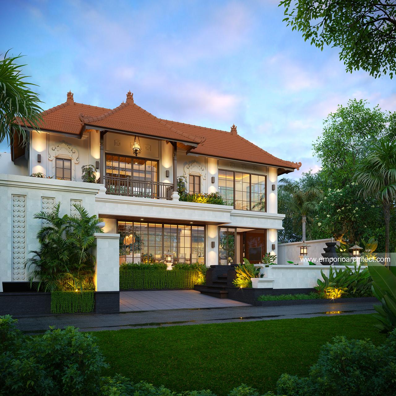 Desain Rumah Villa Bali 2 Lantai Bapak ATN 1519 Di Canggu, Bali