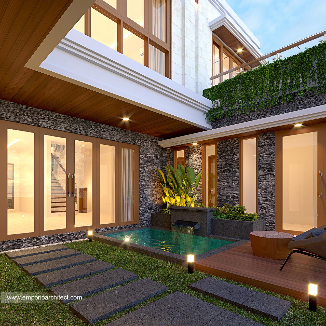 Desain Tampak Detail Belakang Rumah Villa Bali 2 Lantai Bapak Dr ...