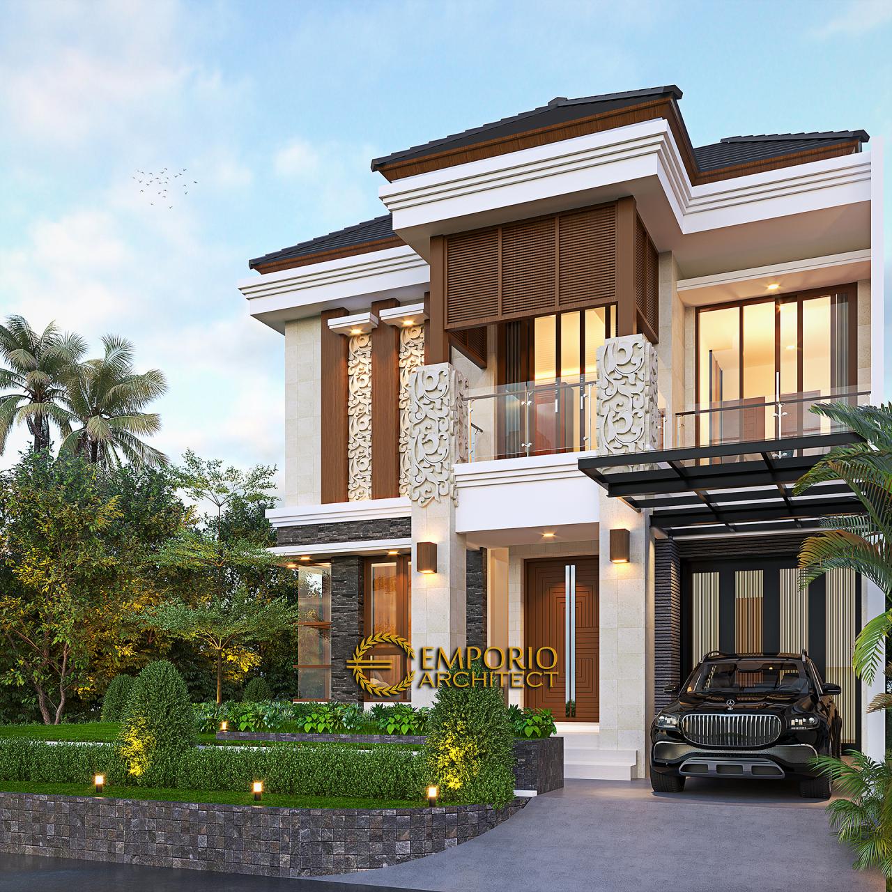 Desain Tampak Depan Rumah Villa Bali 2 Lantai Bapak Andi Di Bekasi ...