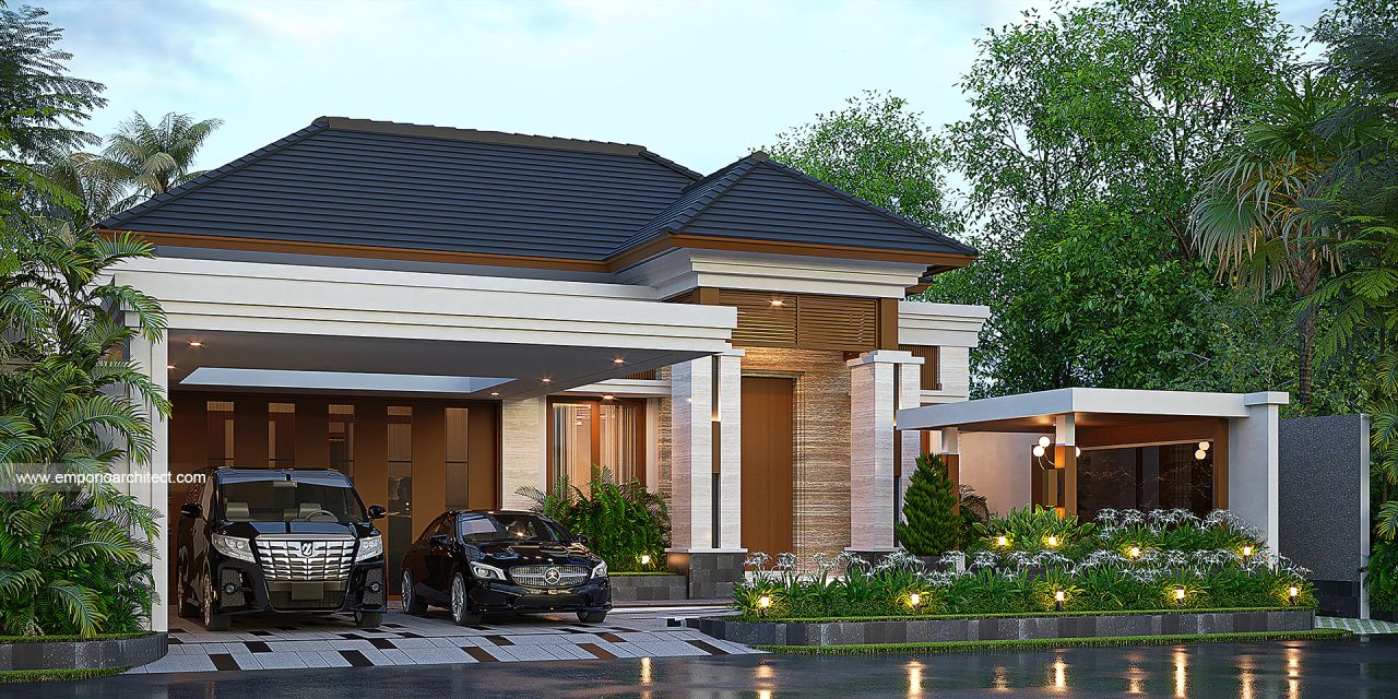 Desain Rumah Villa Bali Modern Lantai Bapak A Di Cilacap Jawa Tengah